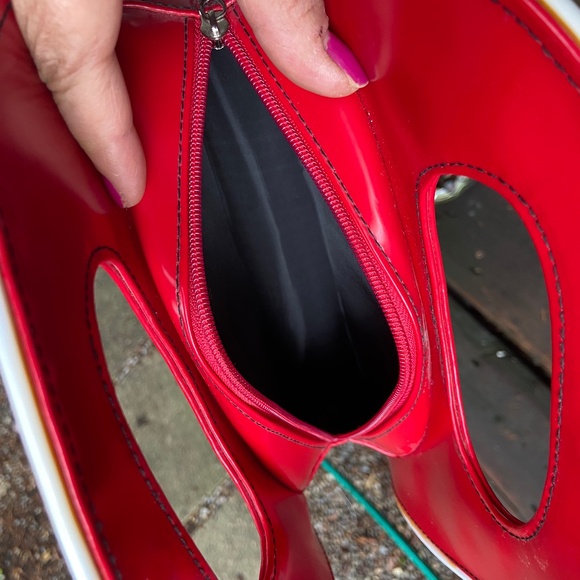 PONY Vintage Red Y2K Vinyl Mini Bag - Picture 10 of 11